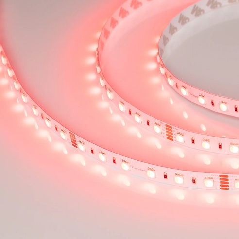 Лента светодиодная RT-B60-12mm 24V RGBW-Warm-4-in-1 (19.2 W/m, IP20, 5060, 5m) (Arlight, Открытый)