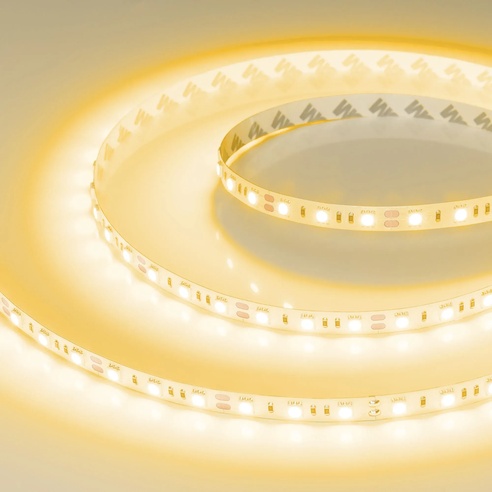 Лента светодиодная RT-B60-10mm 12V Yellow (14.4 W/m, IP20, 5060, 5m) (Arlight, Открытый)