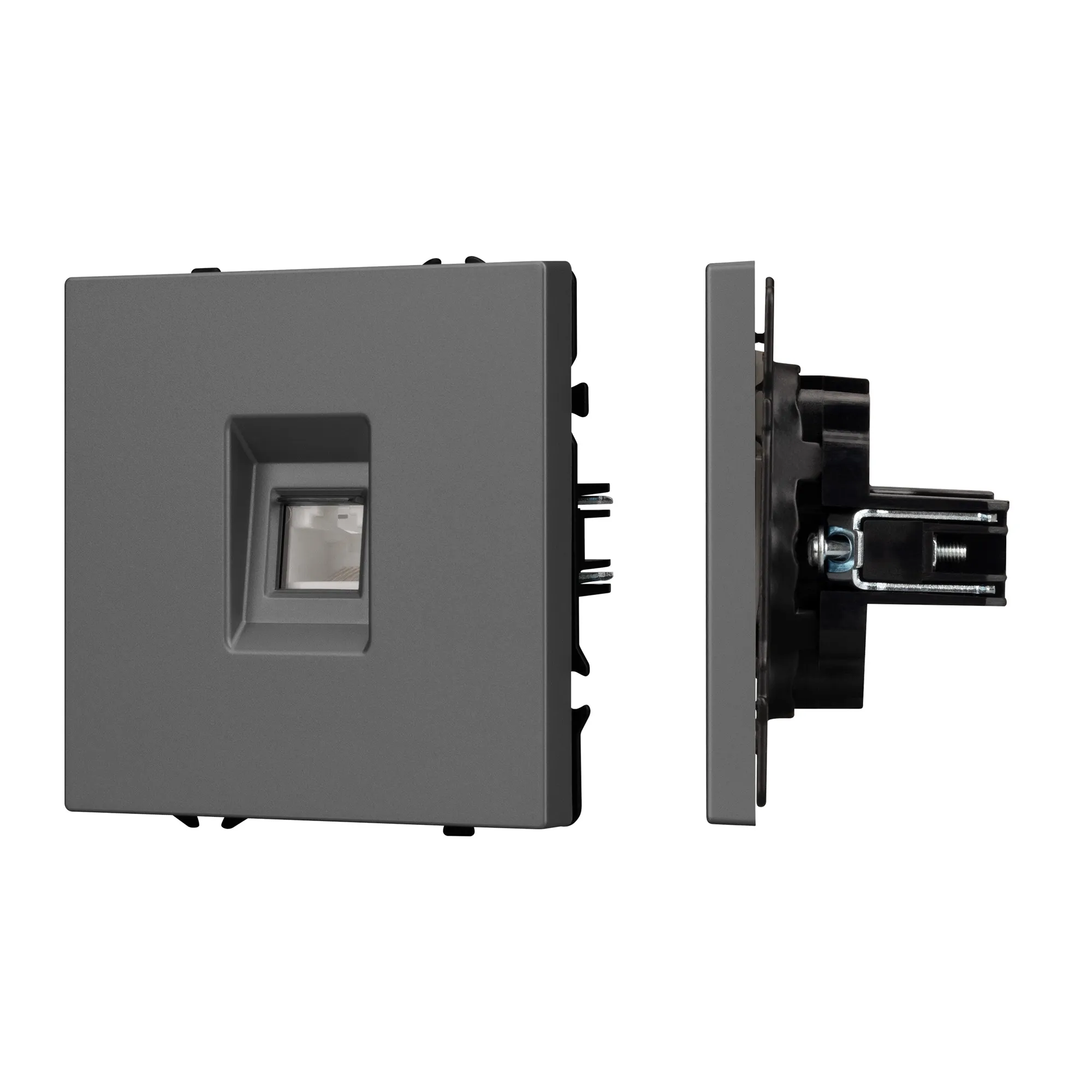 Механизм компьютерной розетки SCT-NOBE-MPC1-SFPL-GR (RJ-45, CAT6) (Arlight, -) - изображение товара