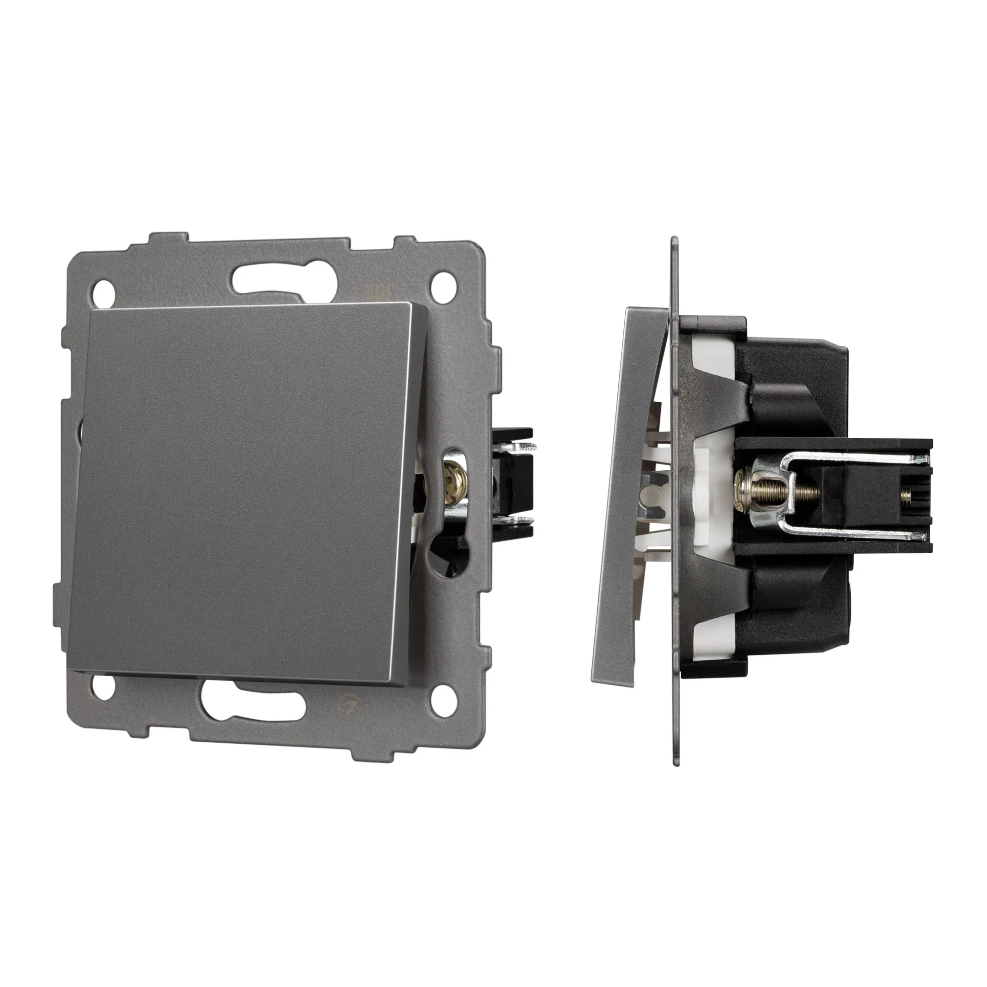 Механизм выключателя одноклавишный проходной SWT-MKP1-PL-GR-V (250V, 10A) (Arlight, -)