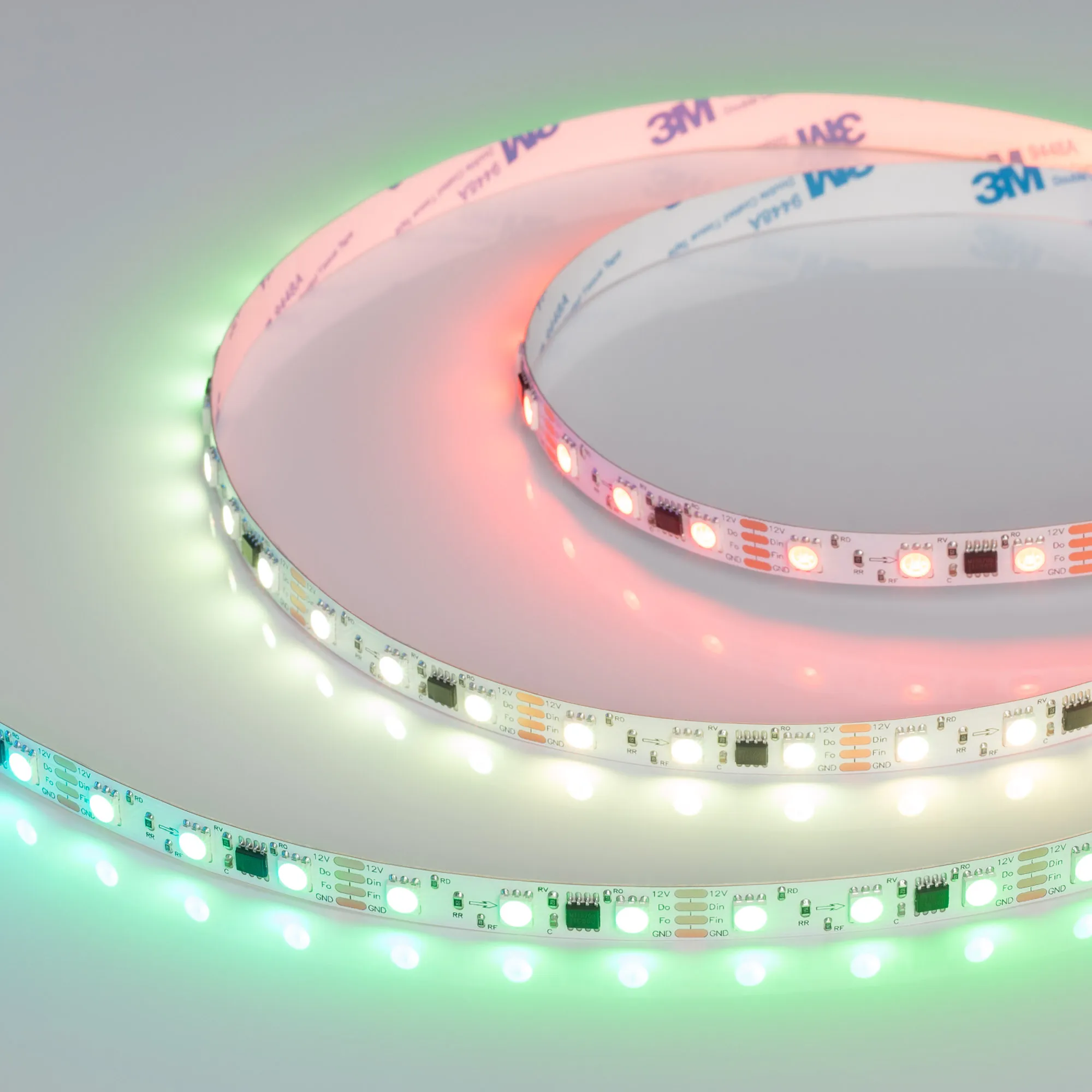 Лента светодиодная SPI-B60-10mm 12V RGB-PX3-BPT (12 W/m, IP20, 5060, 5m) (Arlight, бегущий огонь)