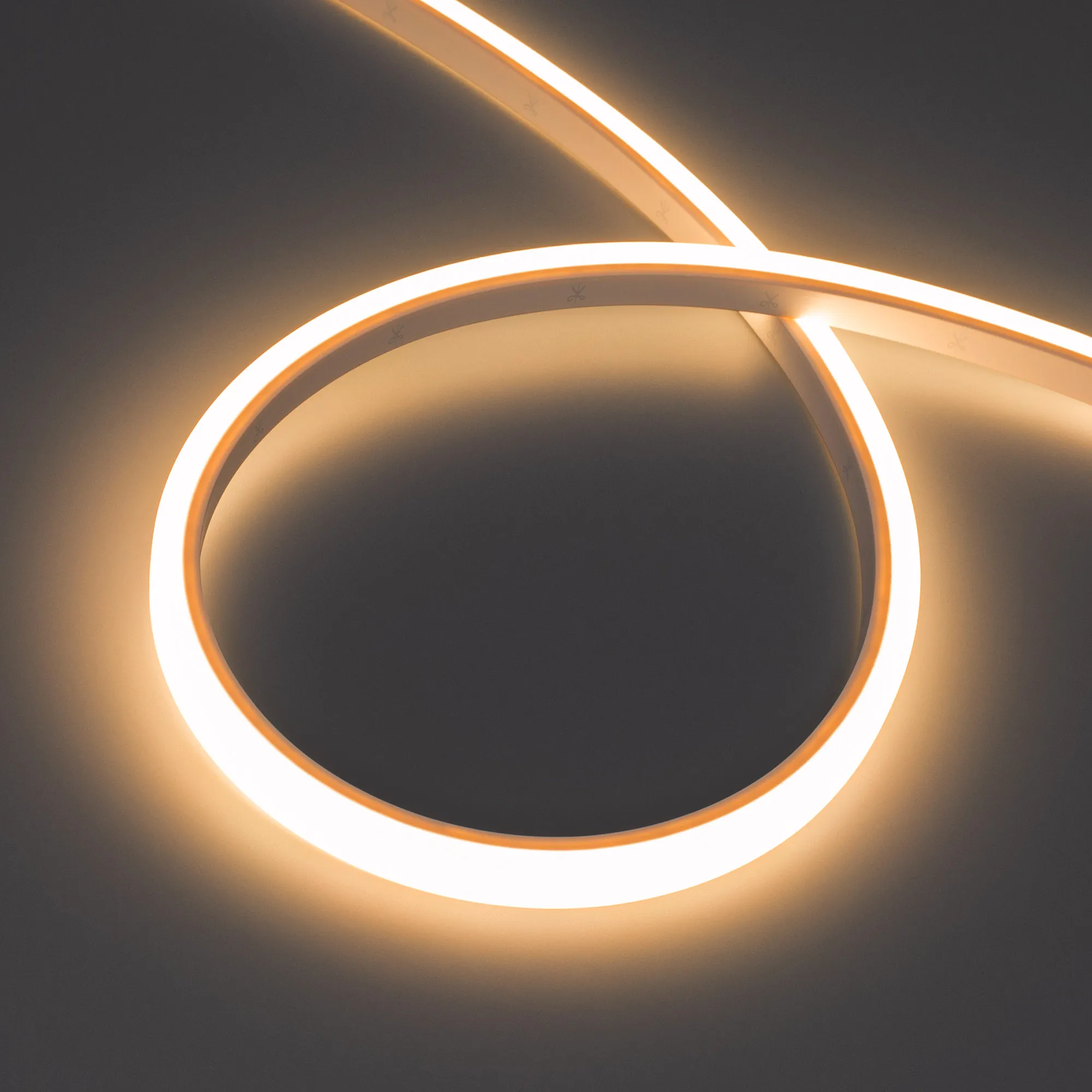 Лента герметичная WAVE-TOP-PU-A144-10x10mm 24V Warm2700 (5 W/m, IP68, 3m, wire x1) (Arlight, Вывод боковой, 3 года) - изображение товара