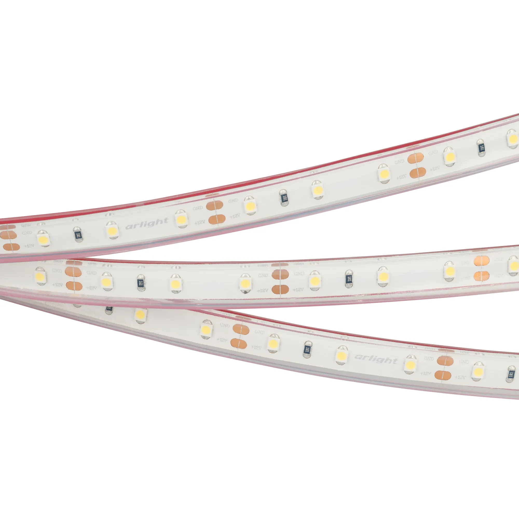 Лента светодиодная RTW 2-5000PGS 12V Cool (3528, 300 LED, LUX) (Arlight, 4.8 Вт/м, IP67)